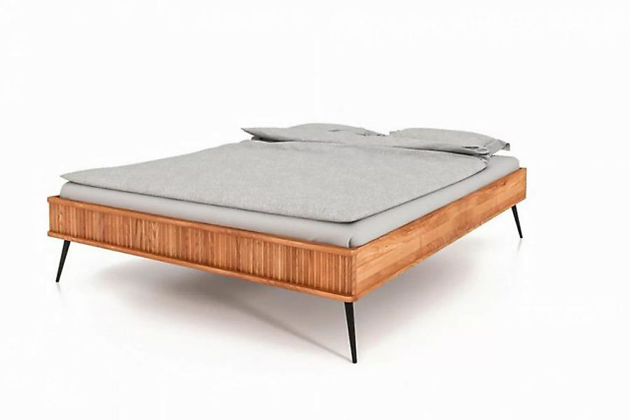 Natur24 Einzelbett Bett Tula 3 Sonderlänge 160x210 Kernbuche ohne Kopfteil günstig online kaufen