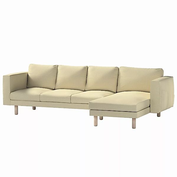 Bezug für Norsborg 4-Sitzer Sofa mit Recamiere, olivgrün-creme, Norsborg Be günstig online kaufen
