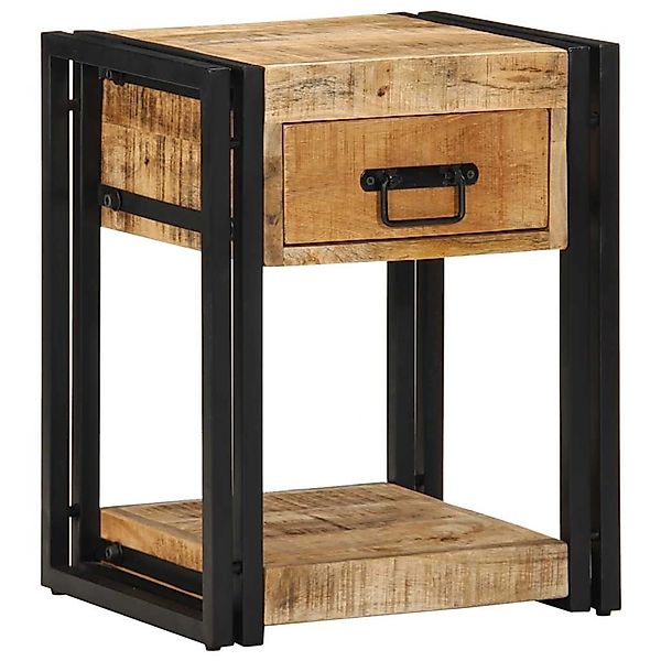 vidaXL Nachttisch 40x35x50 cm Raues Massivholz Mango 4016688 günstig online kaufen