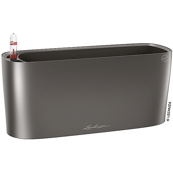 Lechuza® Blumentopf Delta 10 - anthrazit metallic mit Wasserspeicher günstig online kaufen