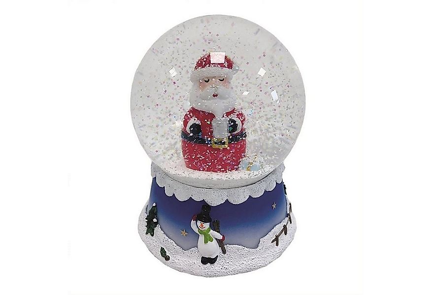 BURI Dekofigur Schneekugel-Spieluhr mit Weihnachtsmelodie Weihnachtsmann Sc günstig online kaufen