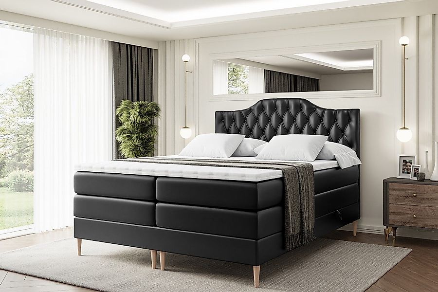 ALTDECOR Boxspringbett VILA-1-F KING (Multipocket-Matratze H4, günstig online kaufen