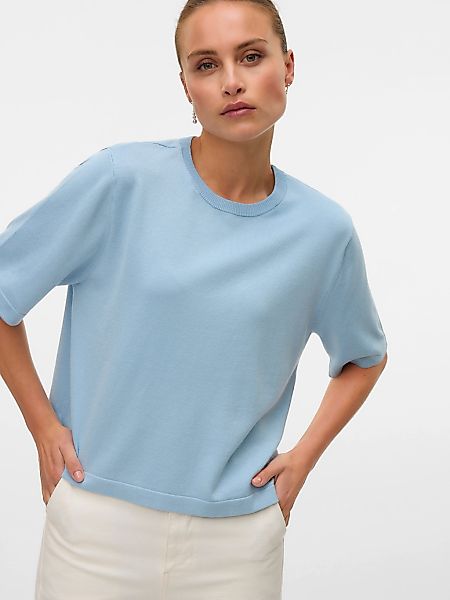 Vero Moda Kurzarmpullover "VMSILJE 2/4 O-NCK OVERSIZE PULL GA NOOS" günstig online kaufen