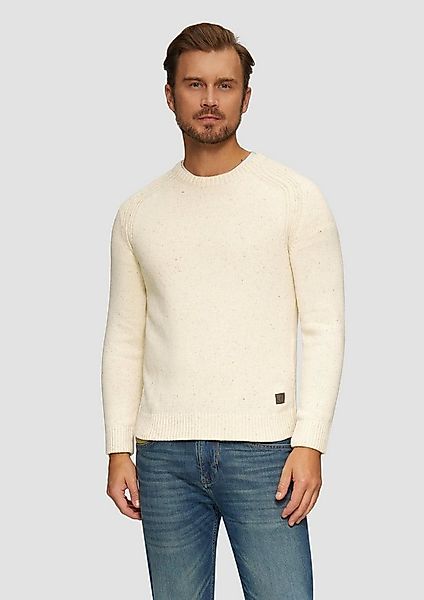 s.Oliver Longpullover Strickpullover Crew-Neck-Pullover mit Farbeffekt günstig online kaufen
