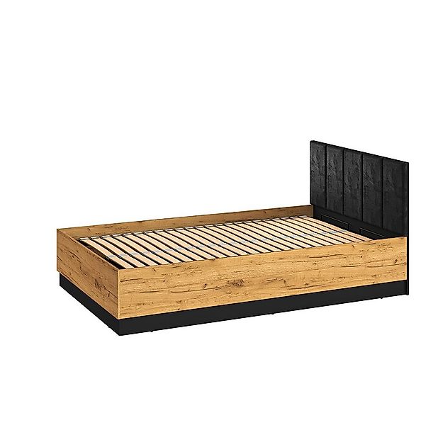 Lomadox Bettgestell CASPER-131, 120x200cm, Velours-Kopfteil, aufklappbarer günstig online kaufen