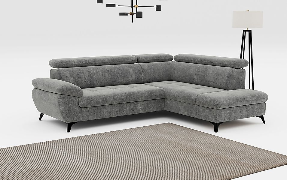 COTTA Ecksofa Hudson L-Form, mit Kopfteilverstellung, günstig online kaufen