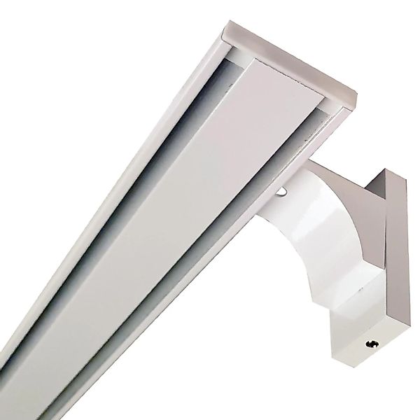 Bestlivings Gardinenschiene, 2-läufig, Fixmaß, verschraubt, Flache Aluminiu günstig online kaufen