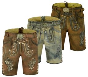 Myooka Trachtenlederhose Herren Lederhose Kurz Antik günstig online kaufen