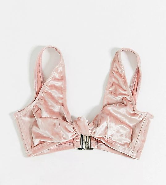 Peel & Beau Fuller Bust – Exclusive – Triangel-Bikinioberteil aus Samt mit günstig online kaufen