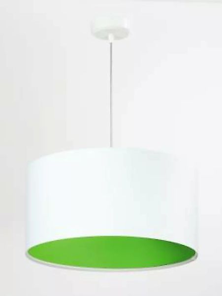 Pendelleuchte Weiß Grün Retro rund Esstisch Lampe günstig online kaufen