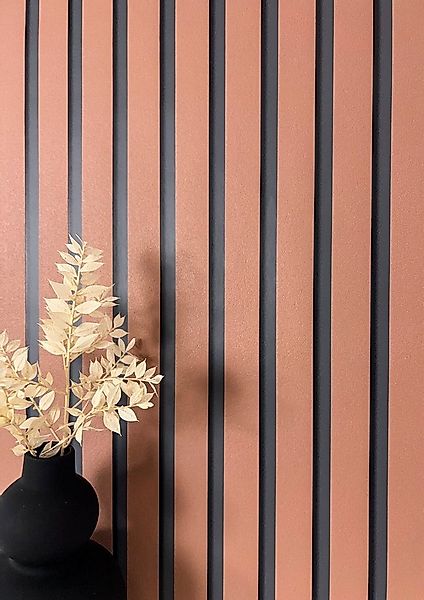 Newroom Vliestapete, Rot Tapete Skandinavisch Paneele - Holzwandpaneele Wan günstig online kaufen