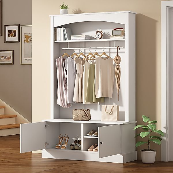 Merax Garderobenschrank 5 in 1 Garderobenständer günstig online kaufen