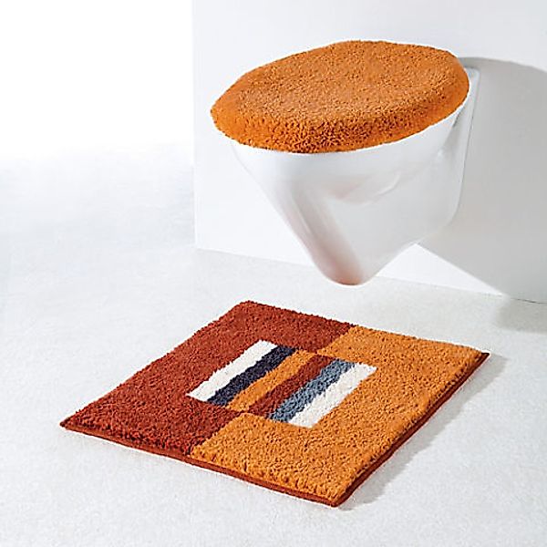 Erwin Müller Badematte WC-Vorlage "Korfu", Höhe 20 mm, eckig, Streifen günstig online kaufen