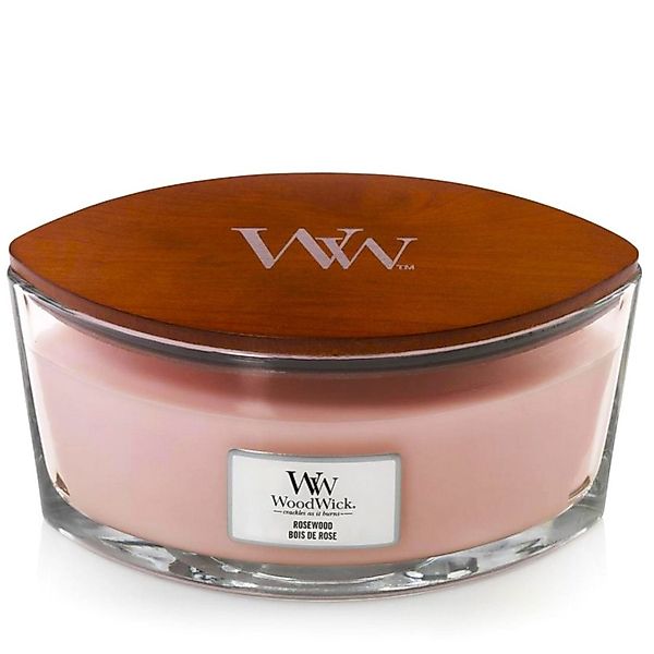 Woodwick Duftkerze Rosewood im Ellipse Glas günstig online kaufen
