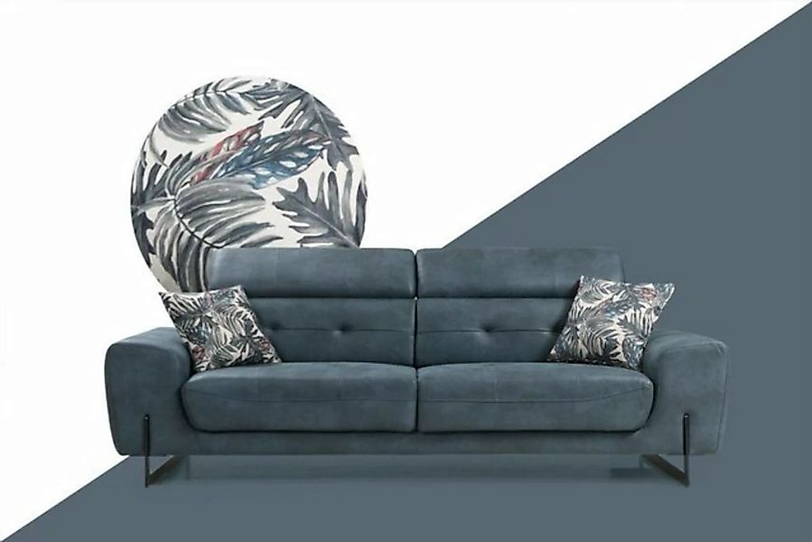 JVmoebel 3-Sitzer Blau Sofa Designer Möbel Wohnzimmer Modern Sitzmöbel Neu, günstig online kaufen