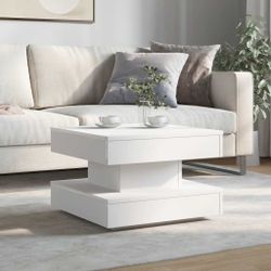 vidaXL Couchtisch Couchtisch 360-Grad Drehbar Weiß günstig online kaufen