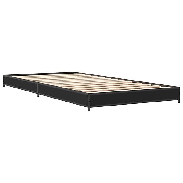 vidaXL Bettgestell, Bettrahmen Grau Sonoma 90x200 cm Holzwerkstoff und Meta günstig online kaufen