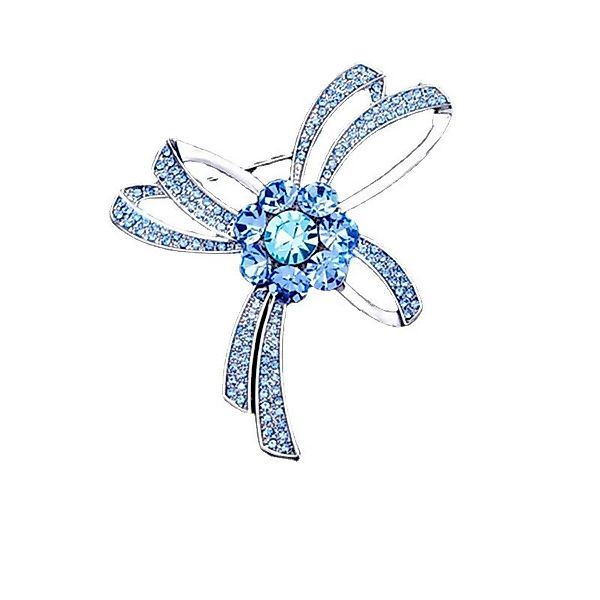 MayTree Brosche "blaue Schleife", mit Strass-Steinen günstig online kaufen