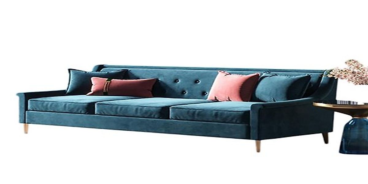 Xlmoebel 3-Sitzer Entspannungs sofa aus Samt für drei Personen mit Lounge-D günstig online kaufen