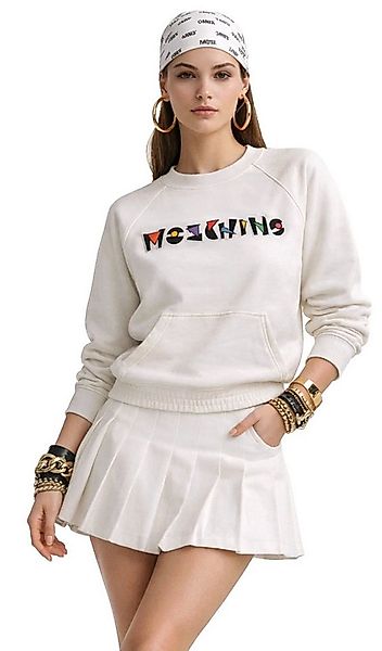 Moschino Strickpullover Couture Milano Pullover mit 3D-Stickerei Exklusivst günstig online kaufen