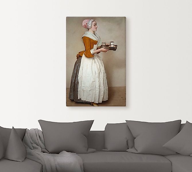 Artland Wandbild "Das Schokoladenmädchen. Um 1744/45" Frau 1 Stk. tlg. als günstig online kaufen