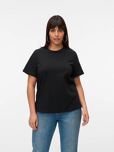 Vero Moda Curve Kurzarmshirt VMPAULINA SS T-SHIRT GA JRS NOOS CUR Baumwolle günstig online kaufen