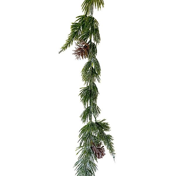 Kunstgirlande Künstliche ZEDERNGIRLANDE ca 180 cm BESCHNEIT, Gasper, Höhe 1 günstig online kaufen