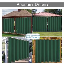 Qelus Gardine Outdoor Vorhang Sichtschutz,Wetterfest Blickdicht günstig online kaufen