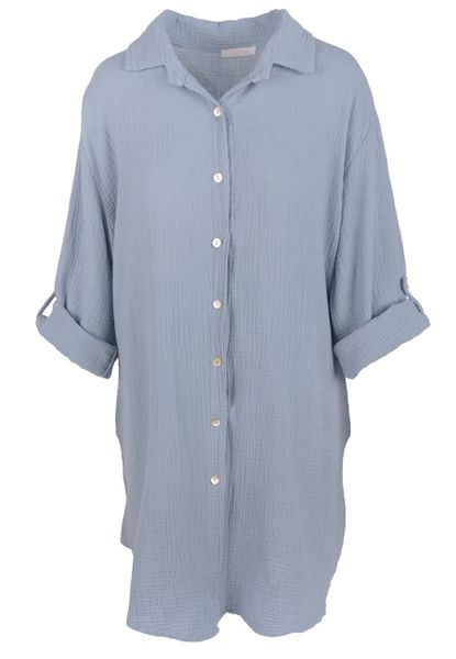 Seasons of April Hemdbluse Oversized Musselinbluse günstig online kaufen