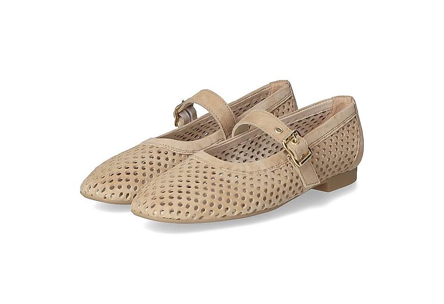Paul Green Paul Green 1213-009 Damen Rauleder beige Ballerina günstig online kaufen