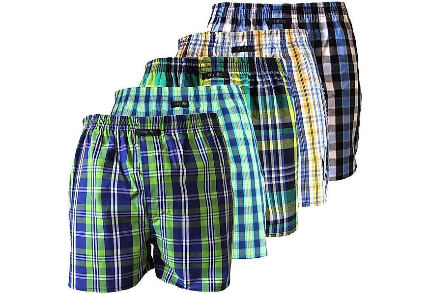City Life Boxershorts City Life Herren Webboxer 5er Pack Baumwolle desortie günstig online kaufen