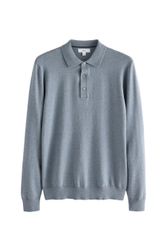 Next Langarm-Poloshirt Langärmeliges Slim Fit Poloshirt günstig online kaufen