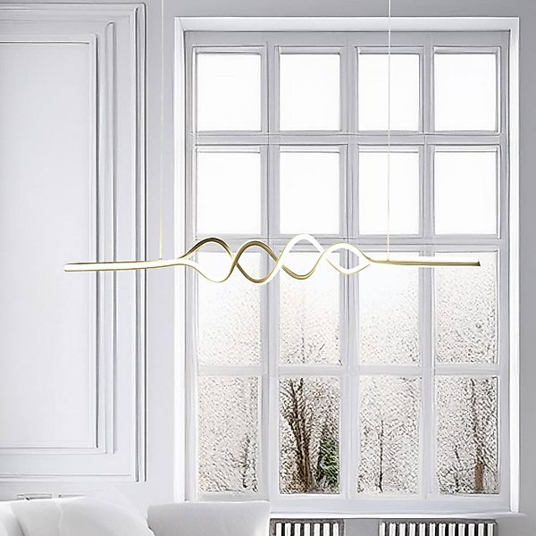 LED-Hängeleuchte Ancona, Metall, gold/schwarz, 4.000 K günstig online kaufen