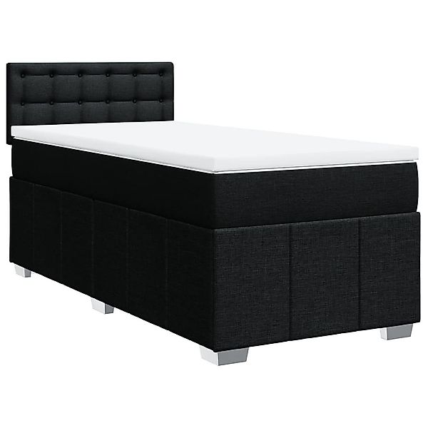 vidaXL Bett Boxspringbett mit Matratze Schwarz günstig online kaufen