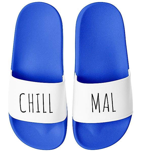 MoonWorks Badeschlappen mit Spruch Lustig Chill günstig online kaufen