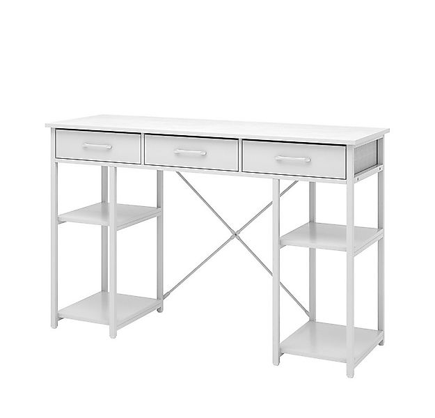Vicco Schreibtisch Chino, Weiß, 120 x 78 cm mit 3 Schubladen (1-St) günstig online kaufen