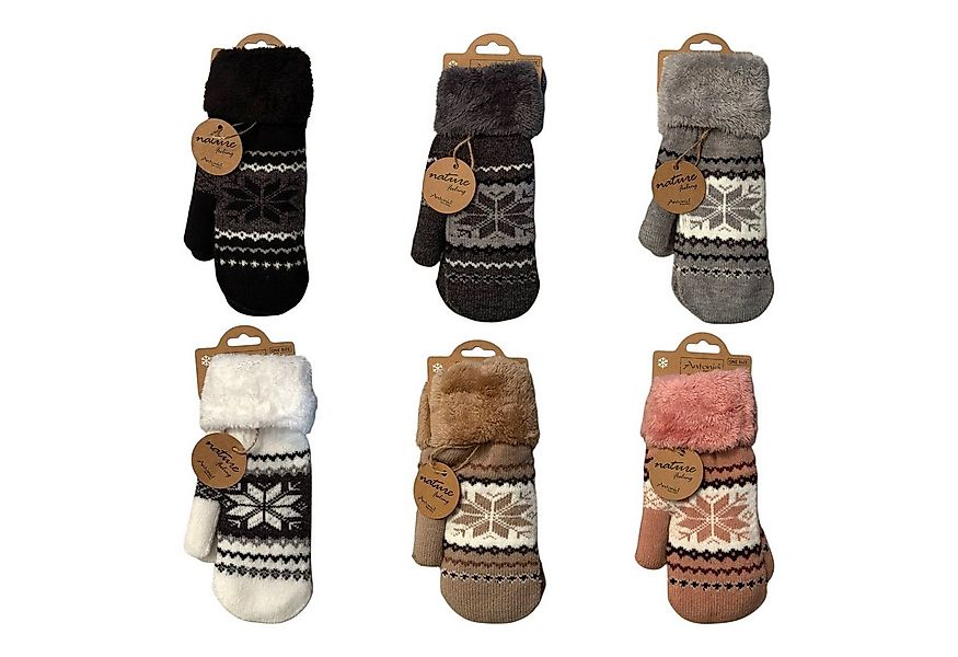 Antonio Fäustlinge Winterfäustlinge Schneeflocke » Winter Damen Fäustlinge günstig online kaufen