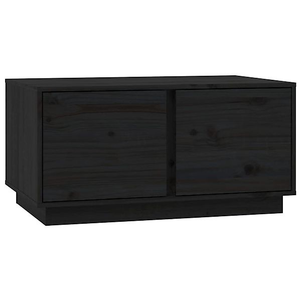 vidaXL Couchtisch Schwarz 80x50x40 cm Massivholz Kiefer Modell 1 günstig online kaufen