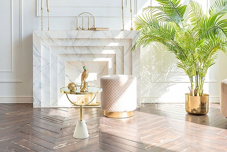 Kayoom Beistelltisch »Oscar 125, edle marmorierte Glasplatte« 1 Stk. tlg. a günstig online kaufen