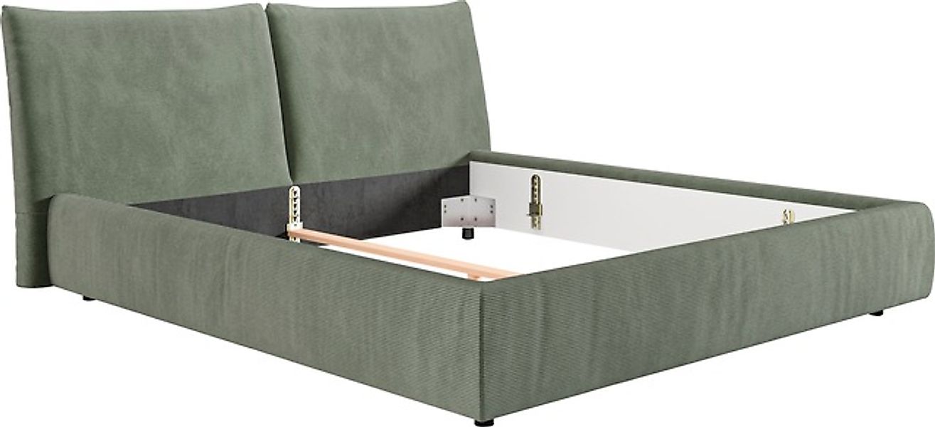 Home affaire Polsterbett "Priora in 4 Breiten bis 200cm" auch in NaturLEDER günstig online kaufen