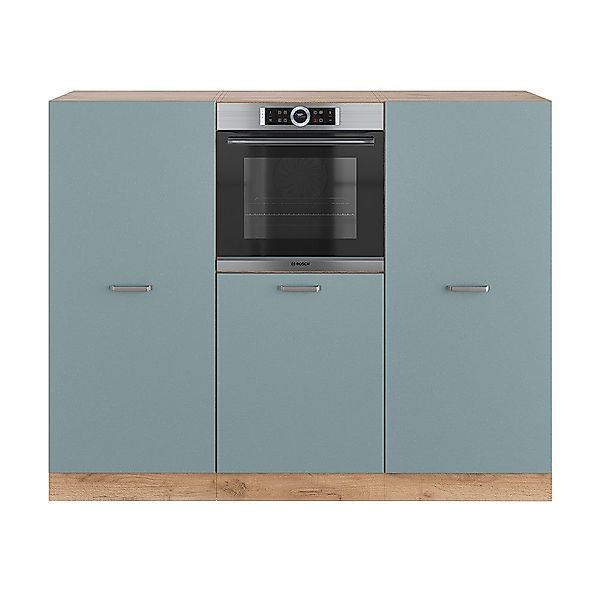 Vicco Küchenzeile R-Line, Blau-Grau/Goldkraft Eiche, 180 günstig online kaufen