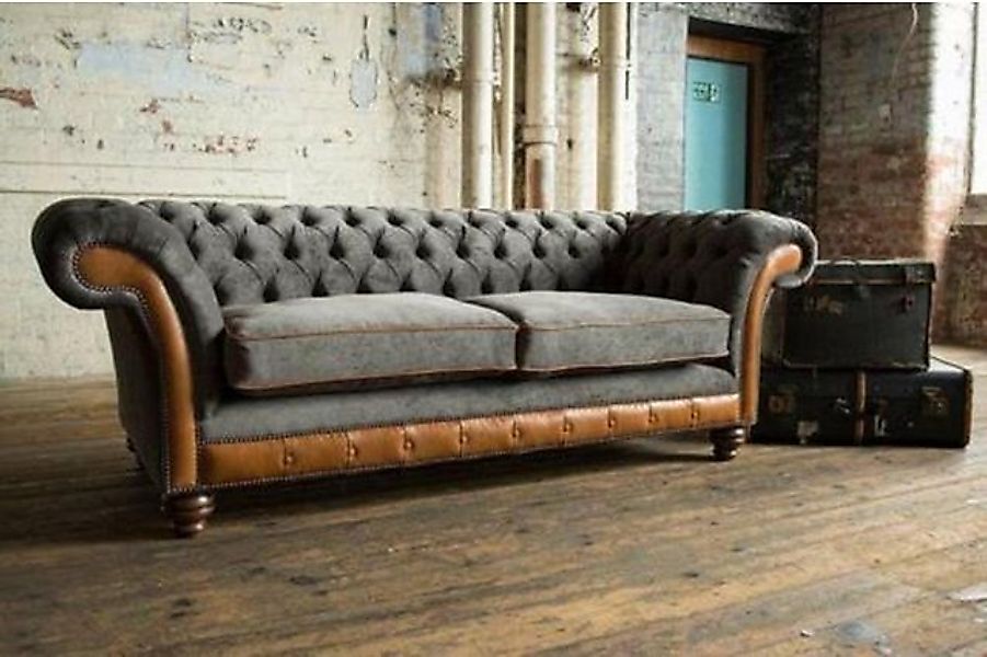 JVmoebel Chesterfield-Sofa XXL Sofa 3 Sitzer Couch Polster Sitz Garnitur Le günstig online kaufen