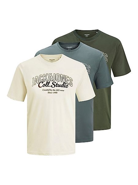 Jack & Jones Kurzarmshirt JJMAKOTO TEE SS CREW NECK 3PK MP (Packung, 3-tlg) günstig online kaufen