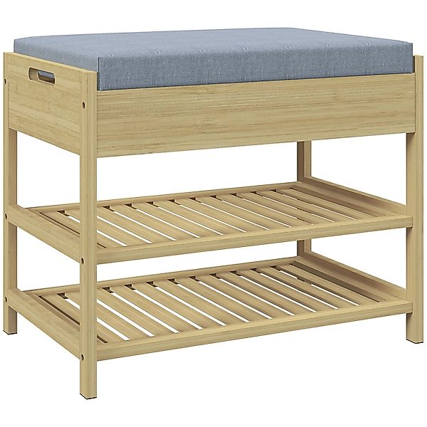 HOMCOM Sitzbank Schuhbank mit 2 Etagen, Schuhregal mit Schublade (Flurbank, günstig online kaufen