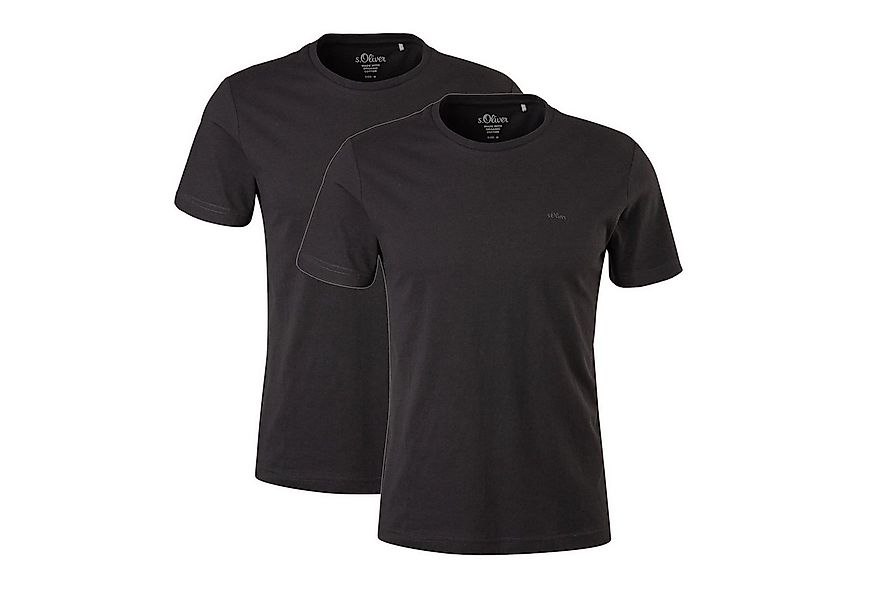 s.Oliver T-Shirt Casual (2-tlg) mit Logo, schlicht, unifarben, Basic, moder günstig online kaufen