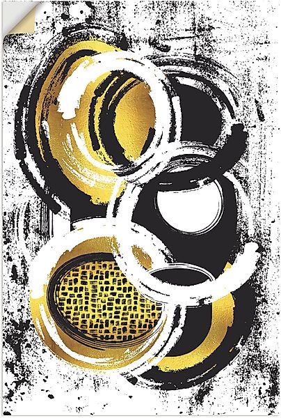 Artland Wandbild "Abstrakte Malerei Nr. 2 gold", Muster, (1 St.), als Leinw günstig online kaufen