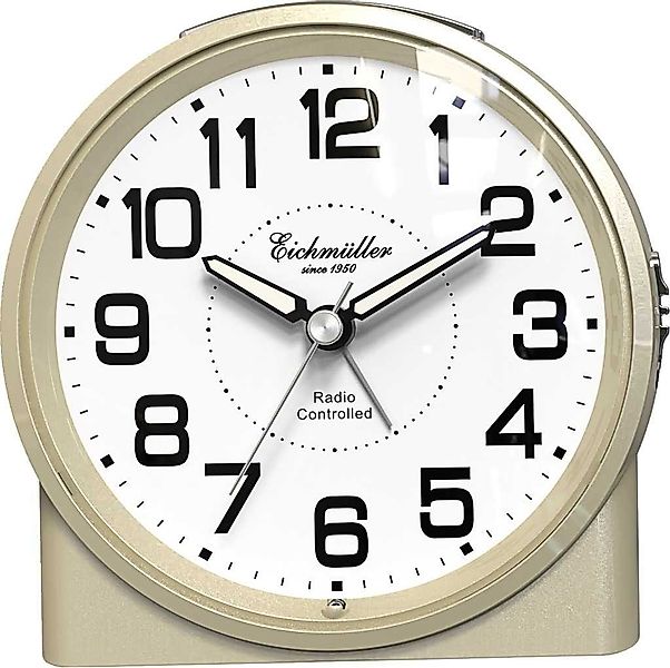 Eichmüller Funkwecker 9890-10 – Goldfarbener analoger Wecker mit präziser F günstig online kaufen