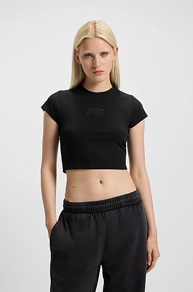 HUGO Blue T-Shirt "Dome", Cropped Fit, mit Logoschriftzug günstig online kaufen