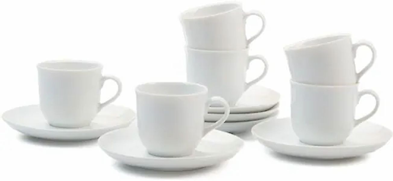 Retsch Arzberg Espressotasse »Bianca«, (Set, 12 tlg.), 6 Tassen, 6 Untertas günstig online kaufen