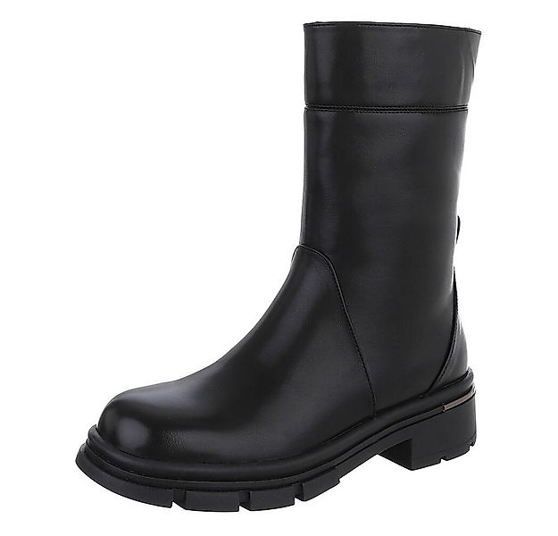 Ital-Design Moderne Damen-Stiefel mit mittelhohem Schaft und rutschfester S günstig online kaufen